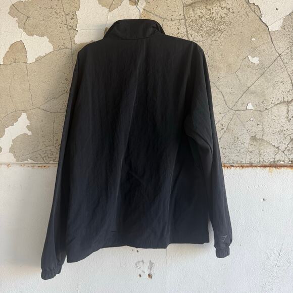 Gym Shark Jacket Rest Day Commute Mens L Snap Front Nylon Coat Athleisure Sporty - Picture 11 of 12